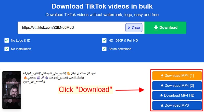 save tiktok videos via snaptik